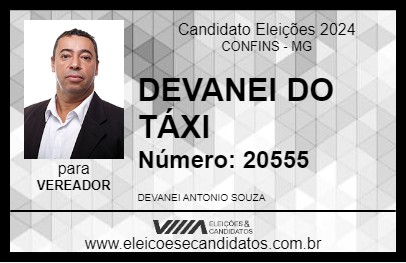 Candidato DEVANEI DO TÁXI 2024 - CONFINS - Eleições