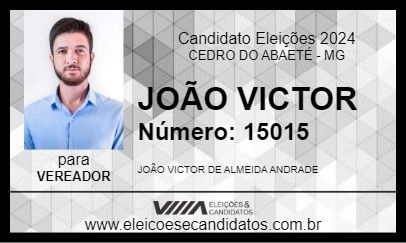 Candidato JOÃO VICTOR 2024 - CEDRO DO ABAETÉ - Eleições