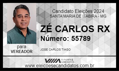 Candidato ZÉ CARLOS RX 2024 - SANTA MARIA DE ITABIRA - Eleições