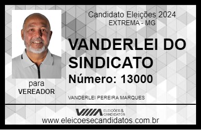 Candidato VANDERLEI DO SINDICATO 2024 - EXTREMA - Eleições