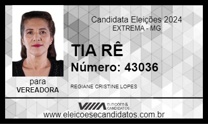 Candidato TIA RÊ 2024 - EXTREMA - Eleições