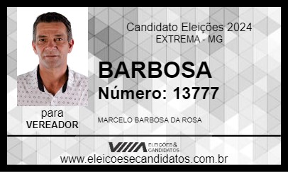 Candidato BARBOSA 2024 - EXTREMA - Eleições