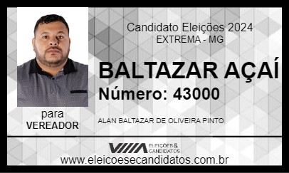 Candidato BALTAZAR AÇAÍ 2024 - EXTREMA - Eleições