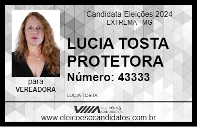 Candidato LUCIA TOSTA PROTETORA 2024 - EXTREMA - Eleições