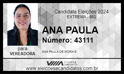 Candidato ANA PAULA 2024 - EXTREMA - Eleições