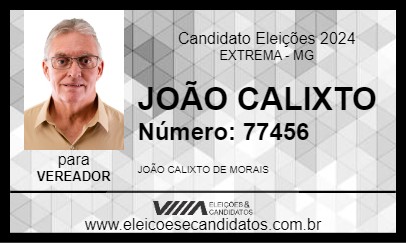 Candidato JOÃO CALIXTO 2024 - EXTREMA - Eleições