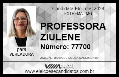 Candidato PROFESSORA ZIULENE 2024 - EXTREMA - Eleições