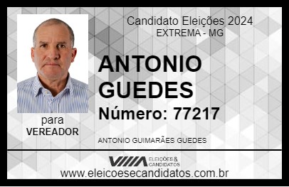 Candidato ANTONIO GUEDES 2024 - EXTREMA - Eleições