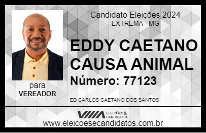 Candidato EDDY CAETANO CAUSA ANIMAL 2024 - EXTREMA - Eleições