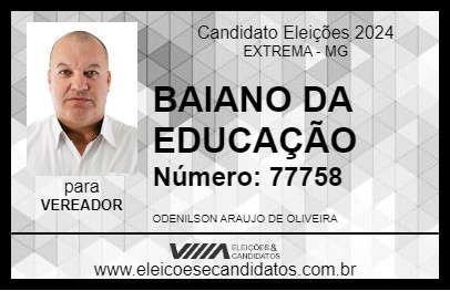 Candidato BAIANO DA EDUCAÇÃO 2024 - EXTREMA - Eleições