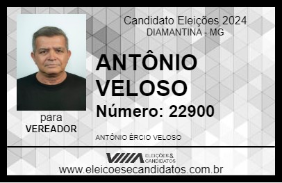 Candidato ANTÔNIO VELOSO 2024 - DIAMANTINA - Eleições