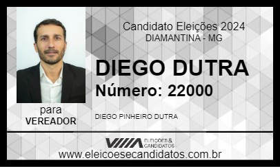 Candidato DIEGO DUTRA 2024 - DIAMANTINA - Eleições