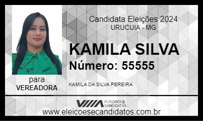 Candidato KAMILA SILVA 2024 - URUCUIA - Eleições