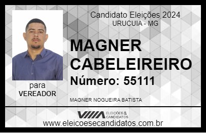 Candidato MAGNER CABELEIREIRO 2024 - URUCUIA - Eleições