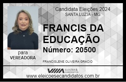 Candidato FRANCIS DA EDUCAÇÃO 2024 - SANTA LUZIA - Eleições