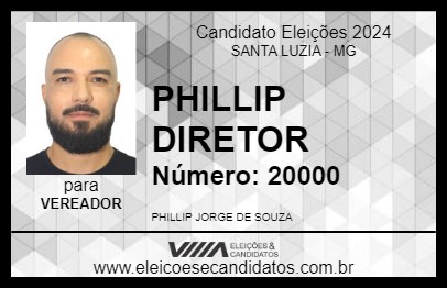 Candidato PHILLIP DIRETOR 2024 - SANTA LUZIA - Eleições