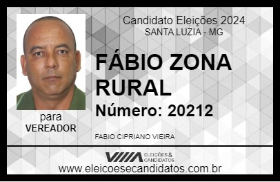 Candidato FÁBIO ZONA RURAL 2024 - SANTA LUZIA - Eleições