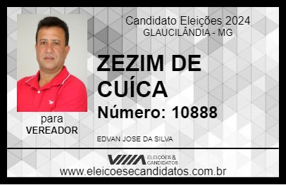 Candidato ZEZIM DE CUÍCA 2024 - GLAUCILÂNDIA - Eleições