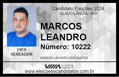 Candidato MARCOS LEANDRO 2024 - GLAUCILÂNDIA - Eleições