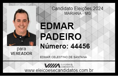 Candidato EDMAR PADEIRO 2024 - MARIANA - Eleições