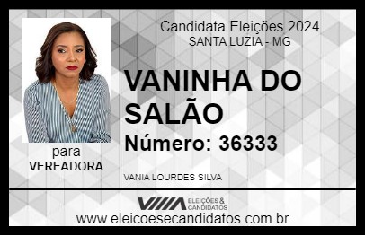 Candidato VANINHA DO SALÃO 2024 - SANTA LUZIA - Eleições