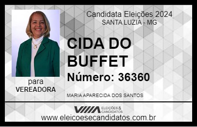 Candidato CIDA DO BUFFET 2024 - SANTA LUZIA - Eleições