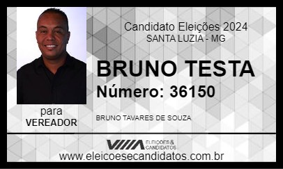 Candidato BRUNO TESTÃO 2024 - SANTA LUZIA - Eleições