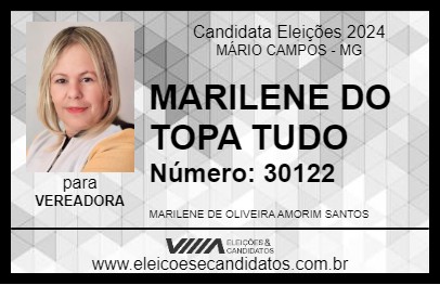 Candidato MARILENE DO TOPA TUDO 2024 - MÁRIO CAMPOS - Eleições