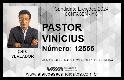 Candidato PASTOR VINÍCIUS 2024 - CONTAGEM - Eleições