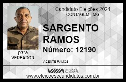 Candidato SARGENTO RAMOS 2024 - CONTAGEM - Eleições