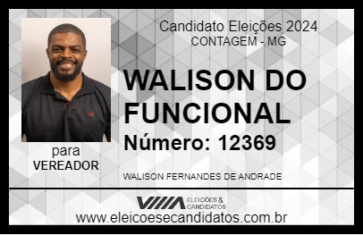 Candidato WALISON DO FUNCIONAL 2024 - CONTAGEM - Eleições