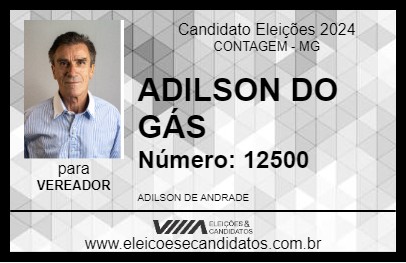 Candidato ADILSON DO GÁS 2024 - CONTAGEM - Eleições