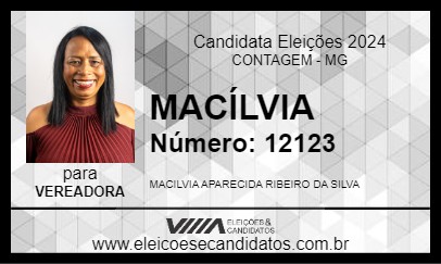 Candidato MACÍLVIA 2024 - CONTAGEM - Eleições