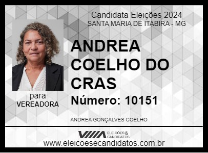 Candidato ANDREA COELHO DO CRAS 2024 - SANTA MARIA DE ITABIRA - Eleições