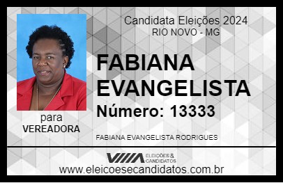 Candidato FABIANA EVANGELISTA 2024 - RIO NOVO - Eleições