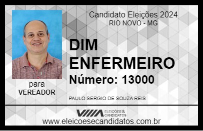 Candidato DIM ENFERMEIRO 2024 - RIO NOVO - Eleições