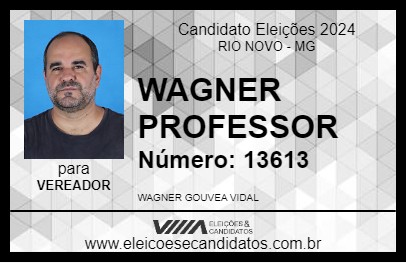 Candidato WAGNER PROFESSOR 2024 - RIO NOVO - Eleições