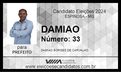 Candidato DAMIAO 2024 - ESPINOSA - Eleições