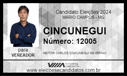 Candidato CINCUNEGUI 2024 - MÁRIO CAMPOS - Eleições