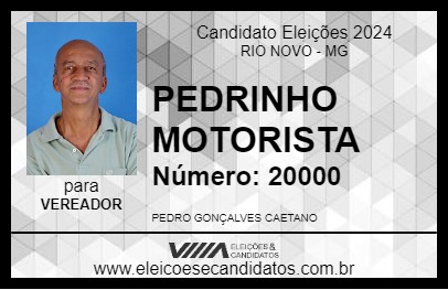 Candidato PEDRINHO MOTORISTA 2024 - RIO NOVO - Eleições