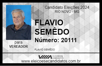 Candidato FLAVIO SEMÊDO 2024 - RIO NOVO - Eleições