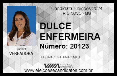 Candidato DULCE ENFERMEIRA 2024 - RIO NOVO - Eleições