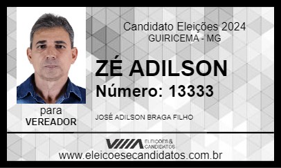 Candidato ZÉ ADILSON 2024 - GUIRICEMA - Eleições