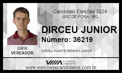 Candidato DIRCEU JUNIOR 2024 - JUIZ DE FORA - Eleições