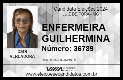 Candidato ENFERMEIRA GUILHERMINA 2024 - JUIZ DE FORA - Eleições