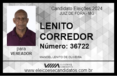 Candidato LENITO CORREDOR 2024 - JUIZ DE FORA - Eleições