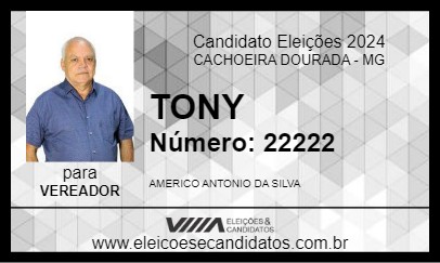 Candidato TONY 2024 - CACHOEIRA DOURADA - Eleições