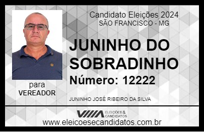 Candidato JUNINHO DO SOBRADINHO 2024 - SÃO FRANCISCO - Eleições