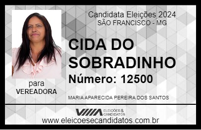 Candidato CIDA DO SOBRADINHO 2024 - SÃO FRANCISCO - Eleições