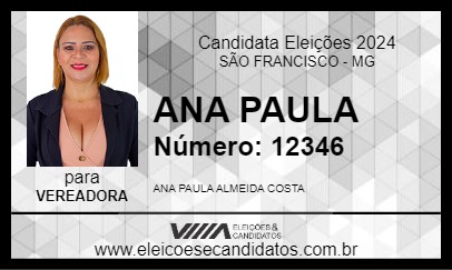 Candidato ANA PAULA 2024 - SÃO FRANCISCO - Eleições